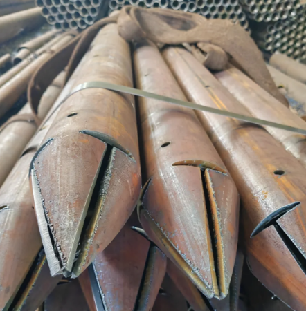 南平出尖打孔加工无缝注浆钢花管注浆管厂家